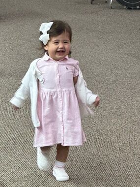 Polo by Ralph Lauren Pink Button-Front Knit Dress